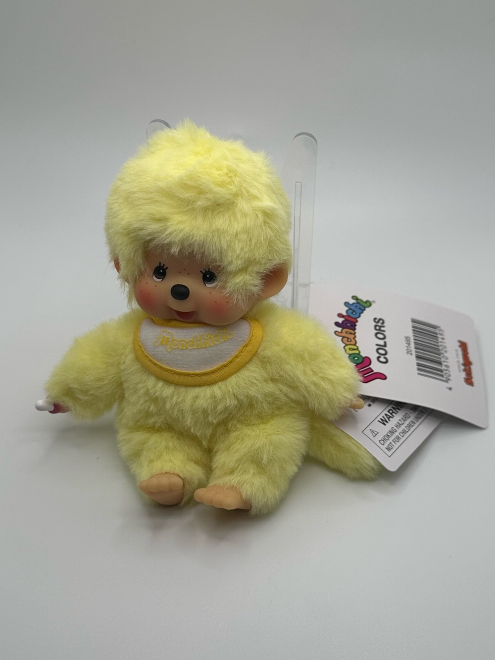 NWT Monchhichi Colors Pastel Beanie Plush Monkey Baby Doll Yellow Sekiguchi NEW